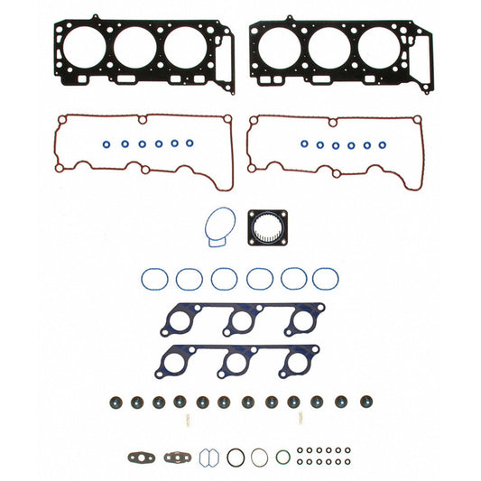 Fel-Pro Ford Explorer PermaTorque engine cylinder head gasket set showing multiple gaskets and detailed components.