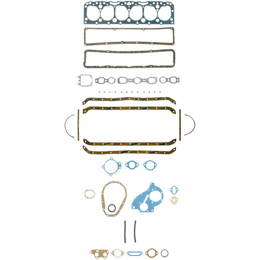 Fel-Pro FS 7782 B engine gasket set with multiple gaskets and seals for automotive engine repair.