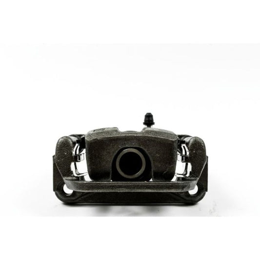 PowerStop rear left OE brake caliper with bracket for 2002-2006 Nissan Altima, showcasing the black metal caliper and mounting bracket.
