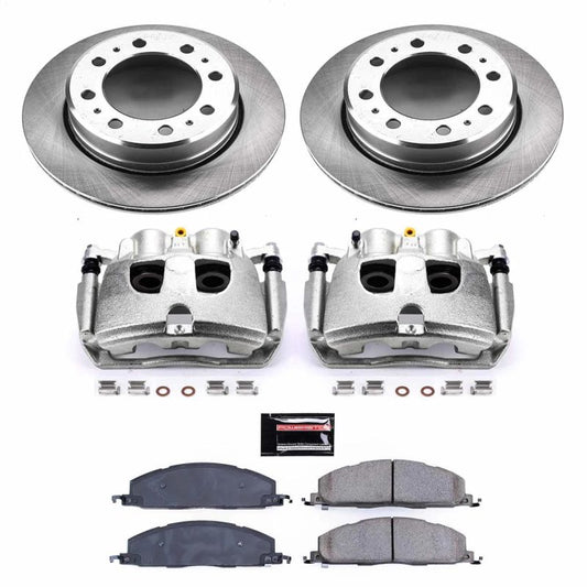 PowerStop OE brake rotors and rear calipers for 2013-2018 Ram 3500 truck, part of PowerStop Autospecialty brake kit.