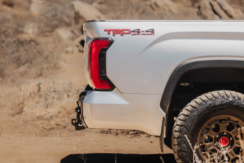 Steel rear bumper for Toyota Tundra from DV8 Offroad Spec Series, designed for 22-26 models, rugged and durable off-road accessory.