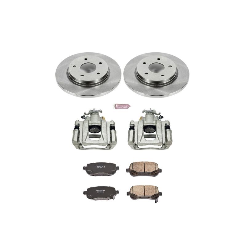 PowerStop rear brake kit with calipers for 2008-2012 Chrysler Town and Country, OE-style brake replacement set