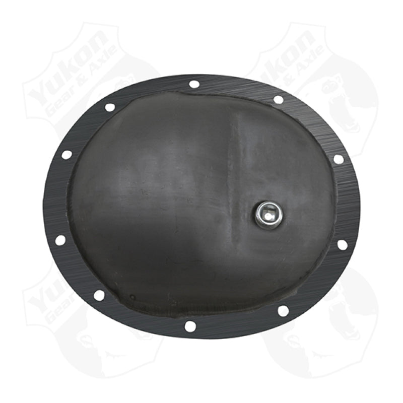 Yukon Gear steel differential cover with metal fill plug for AMC Model 35 axle, durable black finish, rugged automotive part
