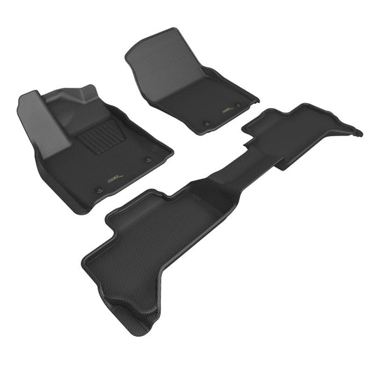 3D MAXpider black rubber floor mats for 2022-2024 Toyota Tundra double cab, featuring textured surface and custom fit.