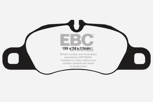 EBC Cast Iron Brake Rotor for Porsche 911 997 3.6 Carrera 2 with Redstuff Front Brake Pads, performance brake components