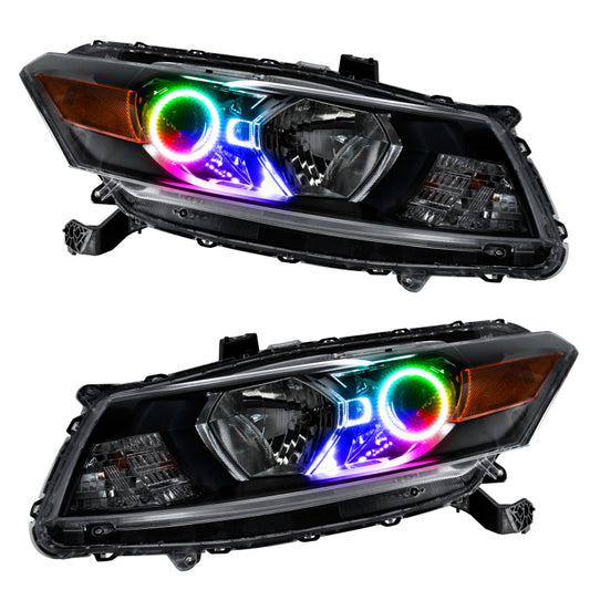 Oracle Lighting ColorSHIFT headlights for Honda Accord Coupe 2008-2012 with SMD HL technology, showcasing sleek, modern headlight design.