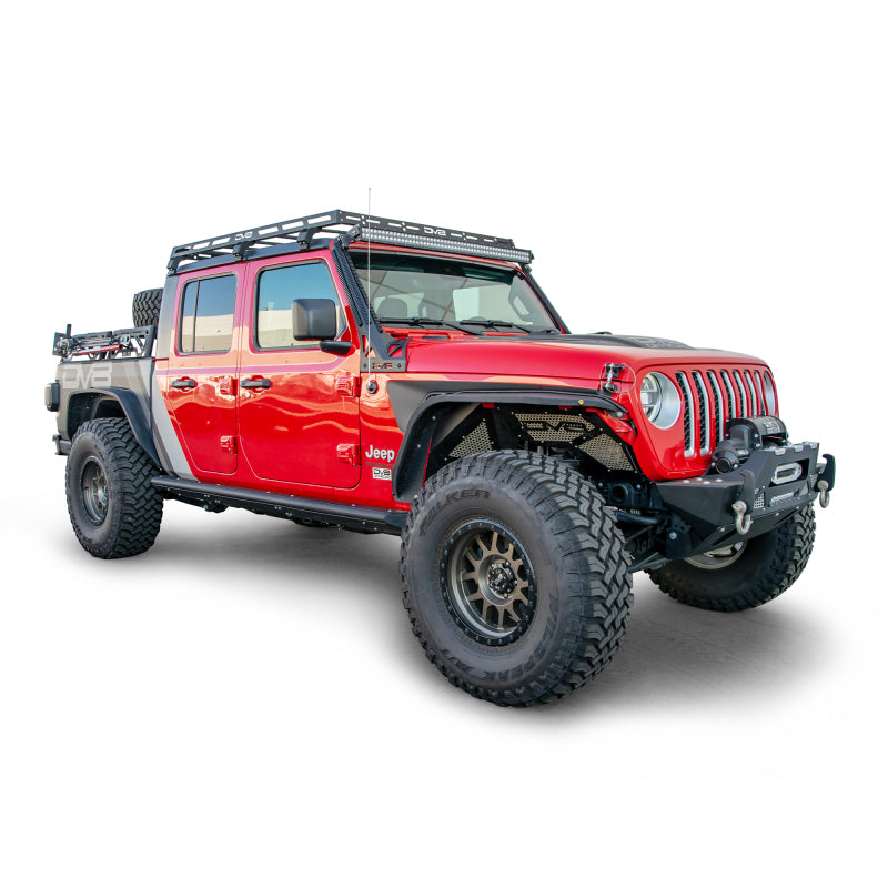 DV8 Offroad Jeep Wrangler JK, JL, Gladiator roof rack installed on 4-door and 2-door models, durable steel construction