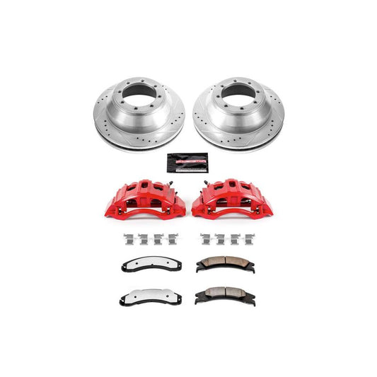 PowerStop rear brake calipers from Z36 Truck & Tow Kit on a Ford E-350 Super Duty vehicle.