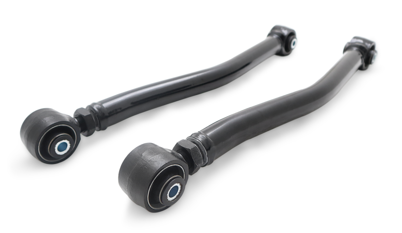 SuperPro lower trailing arm set for Jeep Wrangler JK 2007-2018 suspension, includes bushings for improved stability and handling.