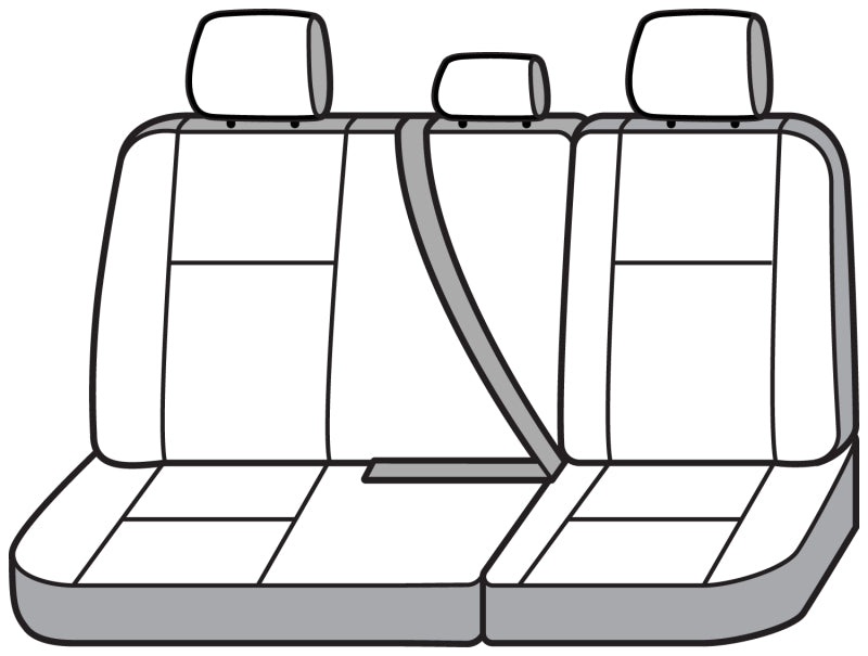 Covercraft Carhartt Super Dux second row seat cover for Toyota Tacoma 2016-2023 in gravel color, durable and custom-fit.