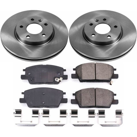 PowerStop OE brake kit for 2018-2019 Buick LaCrosse front brakes, includes brake rotors and pads for improved stopping power