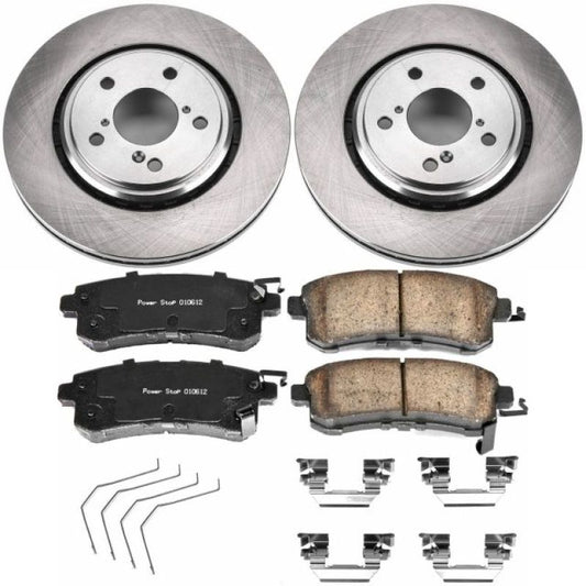PowerStop OE brake kit for front of 2015-2017 Honda Odyssey, includes brake pads and rotors for reliable stopping performance