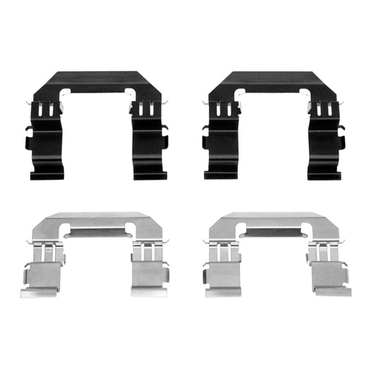 DFC Nissan XTerra front brake hardware kit with premium components, including clips and springs for brake assembly.