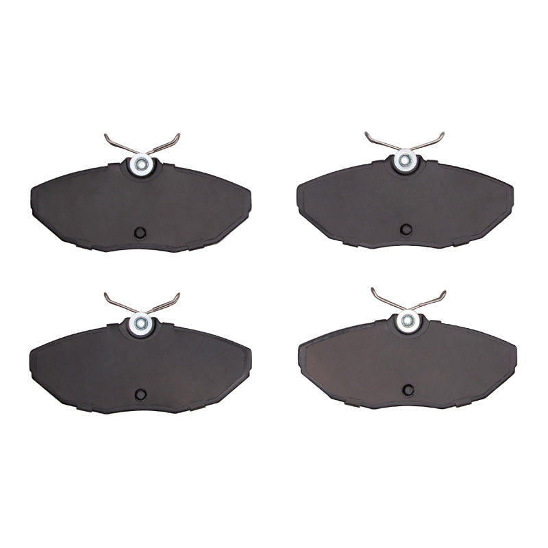 R1 Concepts Lincoln LS 2000-2006 rear semi-metallic OE brake pads showing metallic surface and shape.