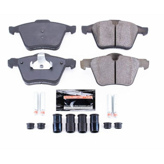 PowerStop Z23 Evolution Sport brake pads for 2015-2017 Volvo S60 front with hardware, high-performance brake component.