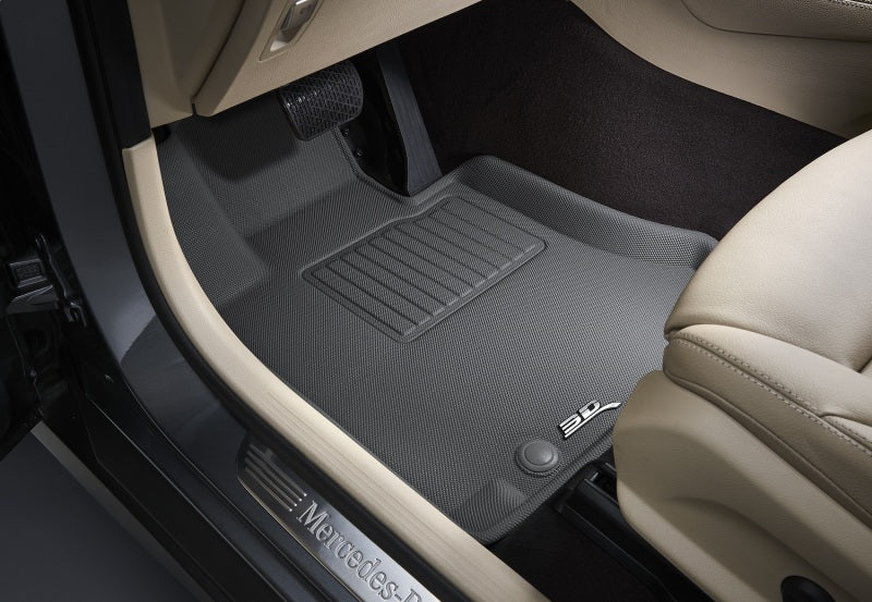 3D MAXpider Kagu Gray rubber floor mats for 2022-2025 Lucid Air, custom-fit interior view