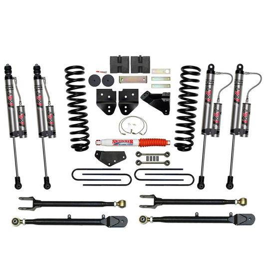 Skyjacker 6-inch lift kit for 2008-2010 Ford F-250 gas trucks, showing the lifted suspension components and installation details.