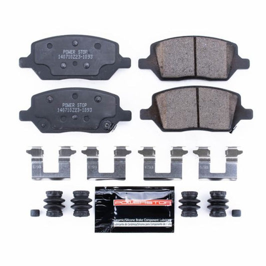 PowerStop Z23 Evolution Sport rear brake pads with hardware for Buick Terraza 2005-2007, performance brake components.