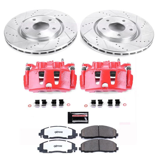 PowerStop performance front brake calipers and Z36 truck and tow kit for 2012-2014 Volkswagen Routan, with calipers visible.
