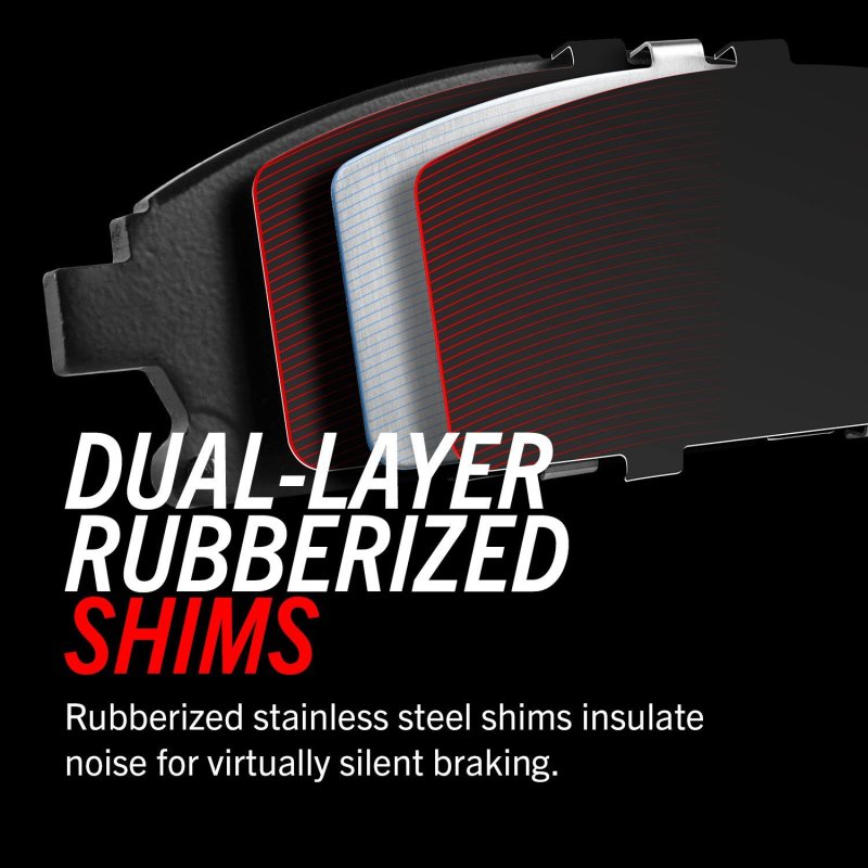 PowerStop Z23 Evolution Sport Brake Pads for 2012-2019 Ford F-150 rear, featuring hardware for enhanced braking performance.