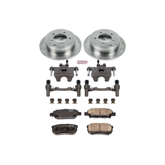 PowerStop rear brake kit with calipers for Chrysler 200 (2011-2014), includes OE-style brake components and hardware.