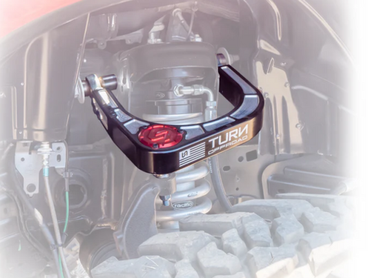 TURN Offroad billet upper control arm kit for 2021+ Ford Bronco, durable frame component for off-road performance.