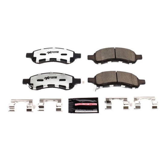 PowerStop Z36 truck and tow front brake pads for Buick Rainier with hardware, designed for performance and durability.