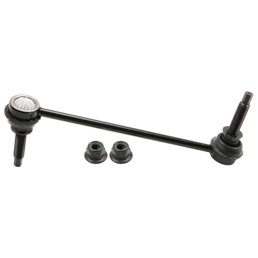 Moog Ford Mustang GT front sway bar endlink, automotive suspension component with metal ball joint and bushings.