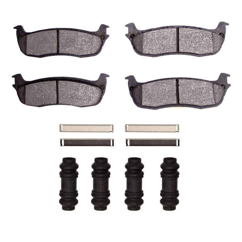 R1 Concepts Ford F-150 RWD rear brake pads and hardware kit, performance brake pads with hardware for super duty rear brakes.
