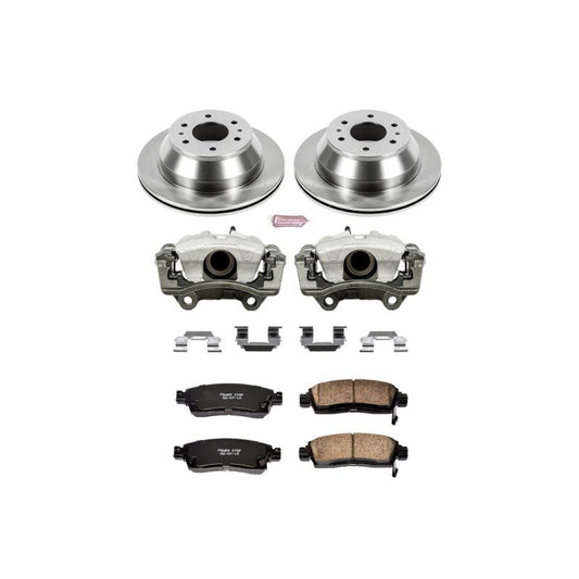 PowerStop OE rear brake kit with calipers for 2004-2007 Buick Rainier, featuring high-performance brake components.
