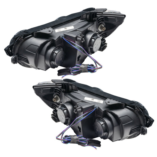 Oracle Lighting Chevrolet Sonic headlights with ColorSHIFT SMD LEDs and 2.0 controller, showing sleek pre-assembled headlight design.