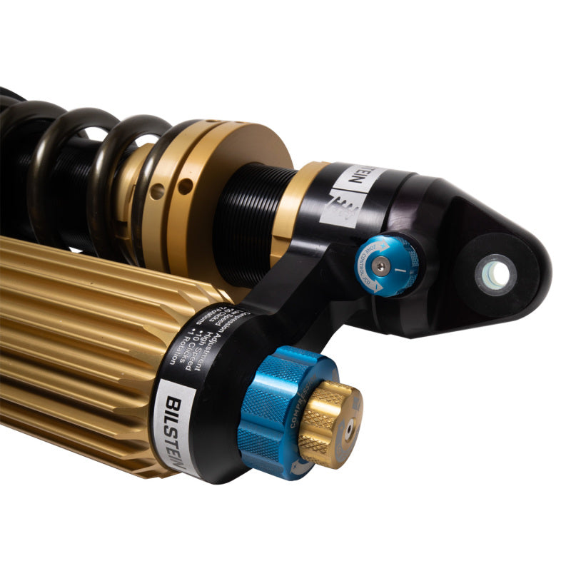 Bilstein front right coilover shock and coil spring assembly for Polaris RZR Turbo S4 Black Hawk powersports vehicle.
