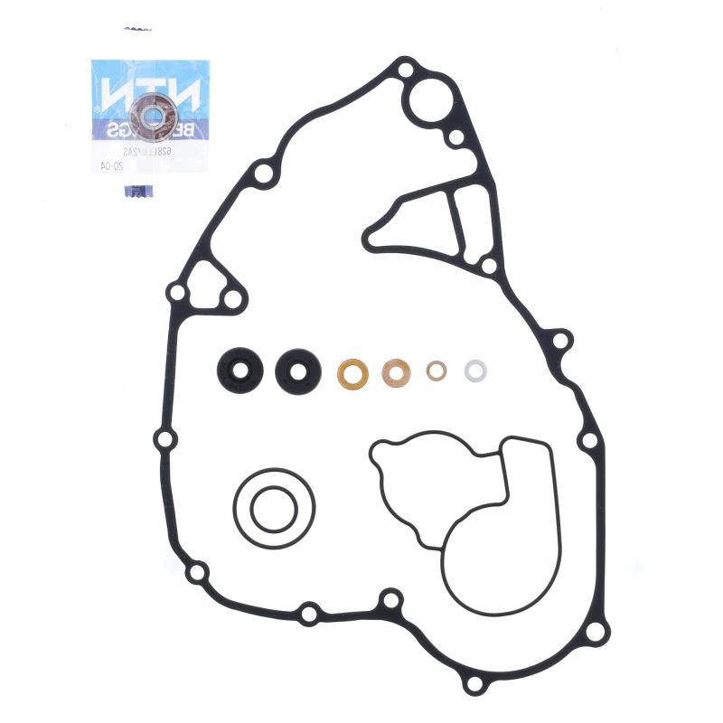Athena Kawasaki KX 250 4T water pump gasket kit showing gaskets and components for engine water pump repair.