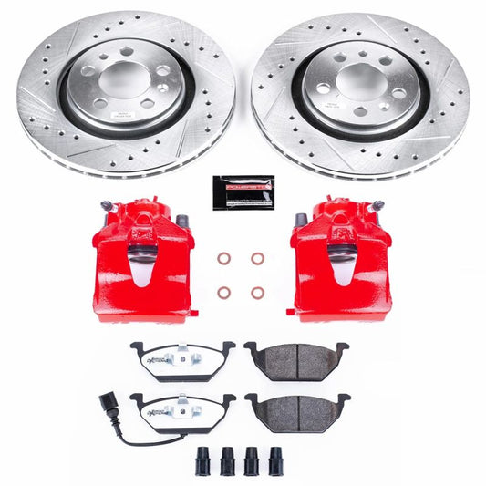 PowerStop Z26 Street Warrior front brake kit with calipers for Volkswagen Beetle, performance brake upgrade, durable brake system