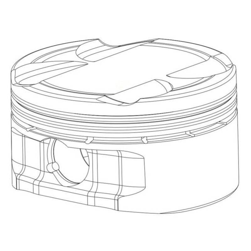 Forged CP Pistons and rings set for Nissan SR20VE/VET with 87mm bore, +1.0mm size, 12.5 compression ratio, single piston.