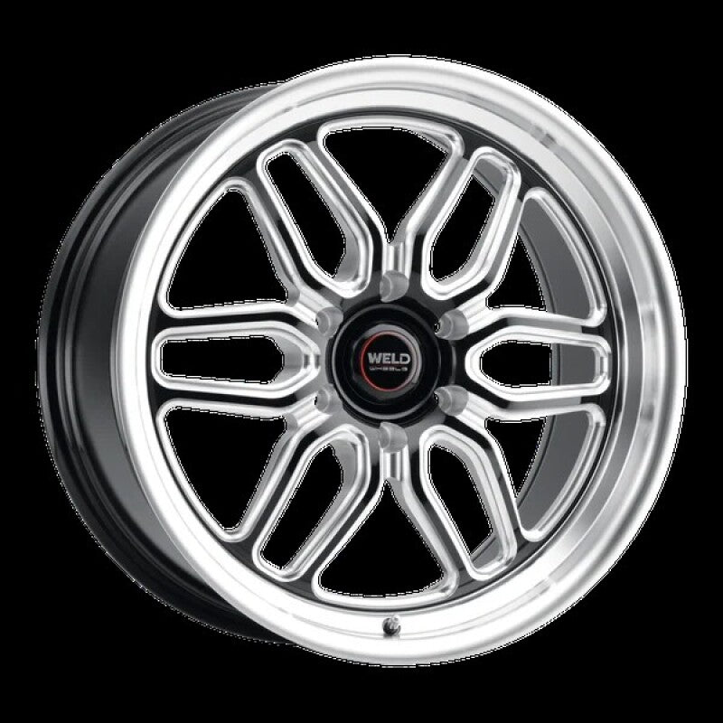 Weld Laguna 20x7 cast wheel with 6x135 bolt pattern, ET13 offset, gloss black finish, for drag racing vehicles.