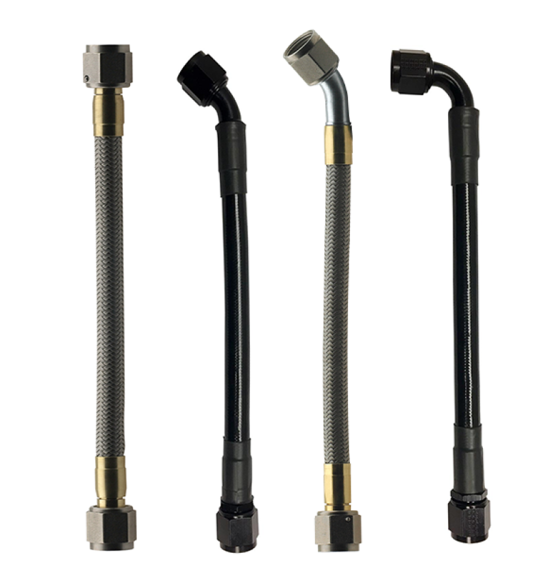 Fragola -8AN Hose Assembly Straight x 45 Degree Alum Nut 20in