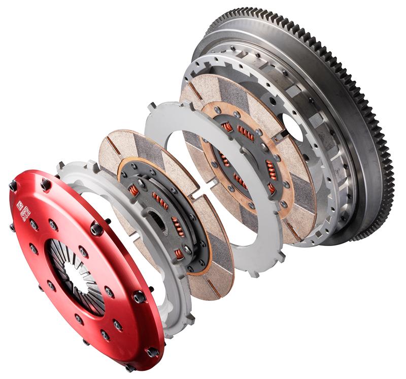 OS Giken Mazda RX8 13B-MSP STR Series twin plate clutch kit with soft diaphragm for high-performance rotary engine clutch replacement