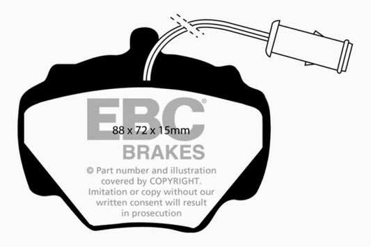 EBC Ultimax2 rear brake pads for Land Rover Defender 1992-1997, OE style, durable automotive brake components.
