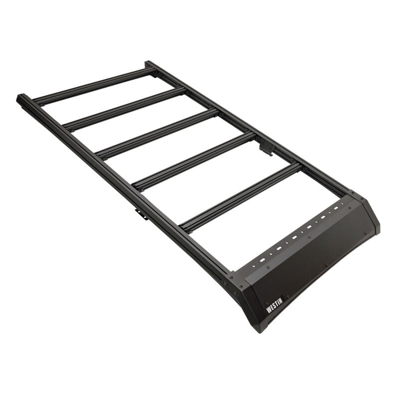 Westin Toyota 4Runner Mesa Roof Rack mounted on vehicle for added cargo space and outdoor adventure gear.
