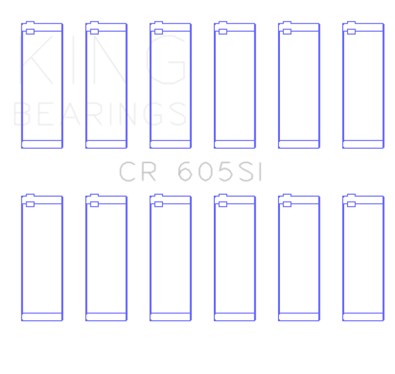 King Engine Bearings GM 2.8L/3.4L V6 (Size 0.25) Connecting Rod Bearings Set of 6