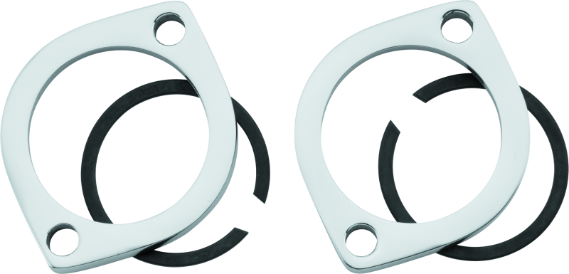 Bikers Choice 84-Up Big Twin and 86-22 XL chrome exhaust flange kit with hardware for motorcycle exhaust systems.