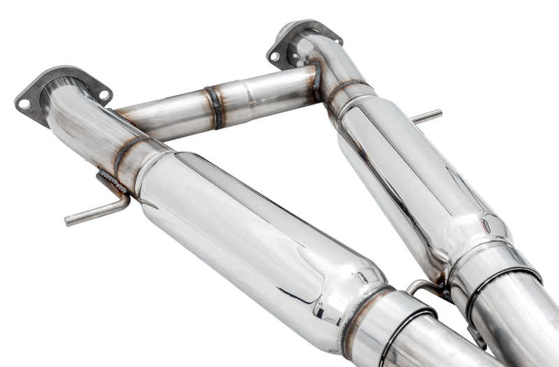 AWE Tuning 2020 Jeep Grand Cherokee SRT Touring Edition catback exhaust with diamond black tips, showcasing polished metal and sleek design.