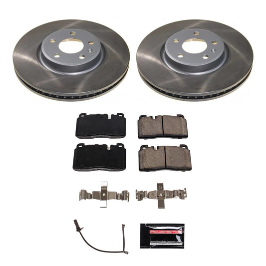 PowerStop front semi-coated rotor kit for 2013 Audi Q5, performance brake rotors with a durable semi-coated finish.