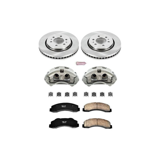 PowerStop OE front brake calipers and Autospecialty kit for 2010-2021 Lincoln Navigator, including calipers and hardware.