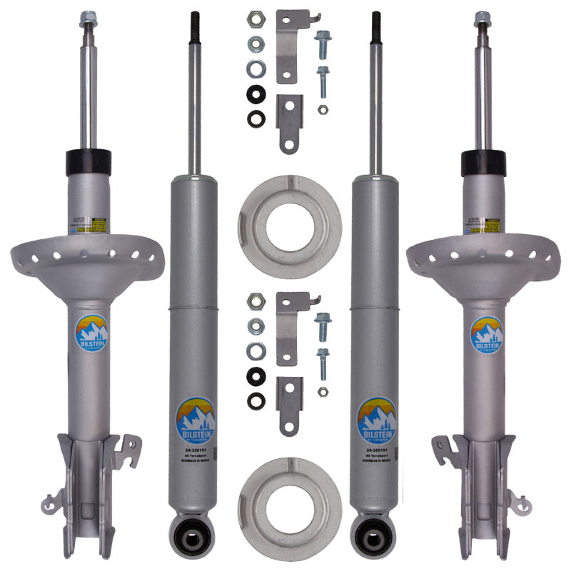 Bilstein B8 TerraSport lift kit with shocks and struts for 2019 Subaru Outback, featuring a 2-inch front and 1.4-inch rear lift.