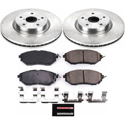 PowerStop OE front brake kit for 2006-2007 Subaru B9 Tribeca, includes brake rotors and pads for reliable stopping power.