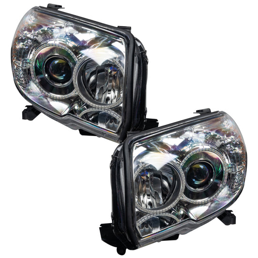 Oracle Lighting LED Halo Headlights for Toyota 4-Runner 2006-2009, featuring red LED halo rings and clear lenses.