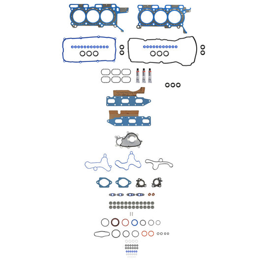 Fel-Pro Ford F-150 HS 26680 PT-2 PermaTorque engine cylinder head gasket set showing multiple gaskets and components.