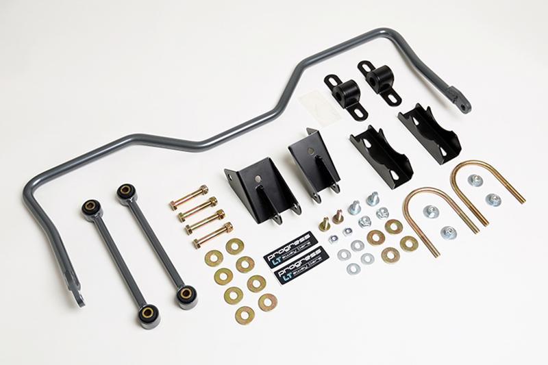 Progress LT rear sway bar for Toyota Tacoma 2016-2021, 0.875-inch diameter, enhancing vehicle stability and handling.